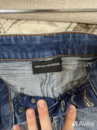 Женские джинсовые шорты emporio armani