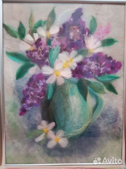 Картина из шерсти