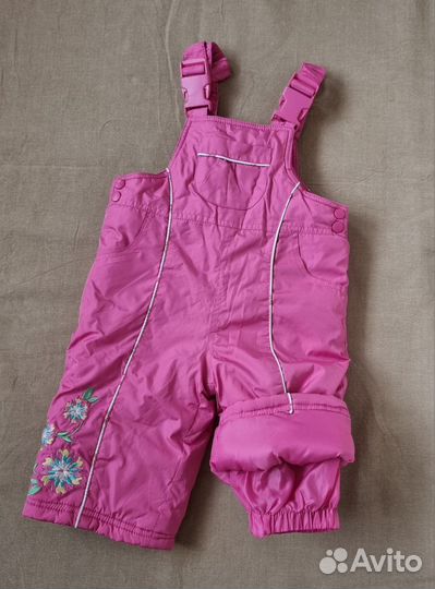 Полукомбинезон утепленный для девочки 9 мес