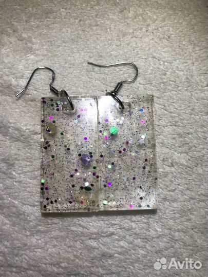 Серьги из эпоксидной смолы