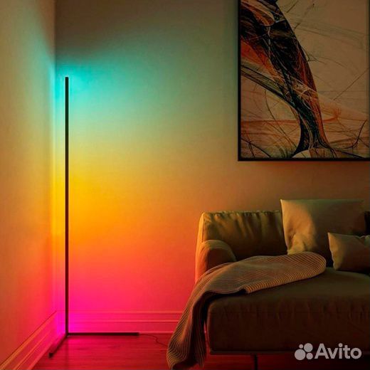 Напольный светильник Угловой неоновый RG