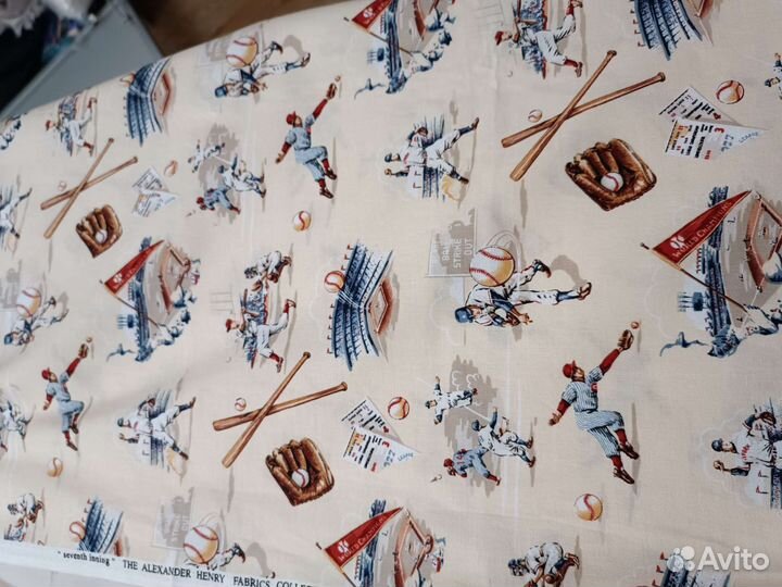 Ткань Alexander henry fabric baseball