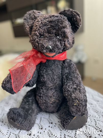 Игрушка СССР. Медведь плюшевый