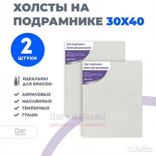 Набор 2 шт. холст Две картинки на подрамнике