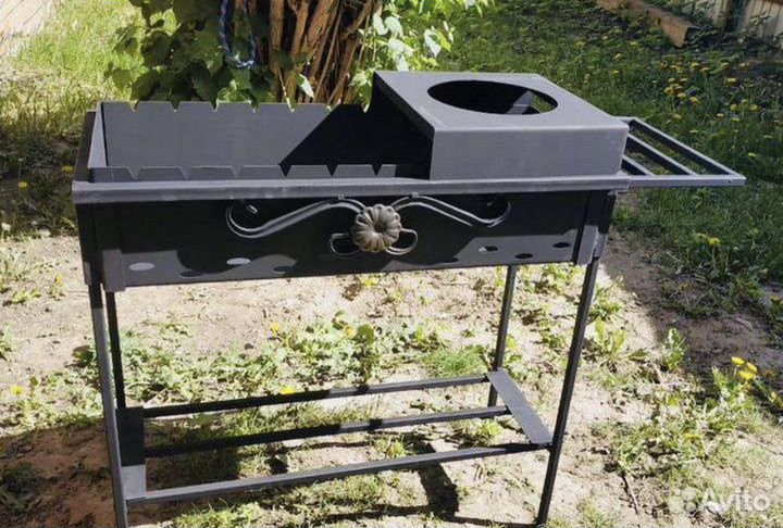 Мангал с местом под казан