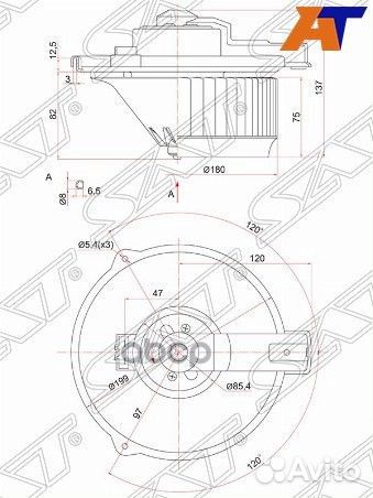 Мотор отопителя салона toyota harrier/RX300/ARI