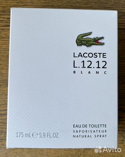 Духи Lacoste L. 12.12 Blanc туалетная вода 175 мл