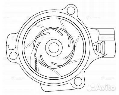Luzar LWP1839 Насос водяной для ам VW Tiguan 16-Tr