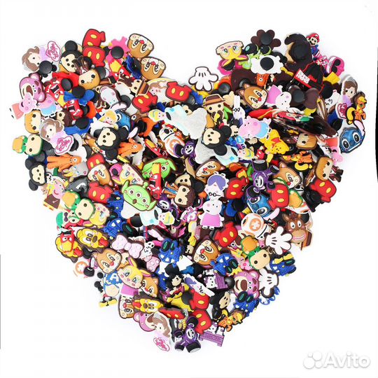 Jibbitz джиббитсы в ассортименте 100 шт