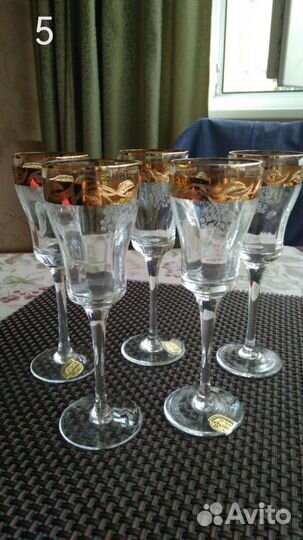 Хрустальные фужеры, бокалы, рюмки СССР