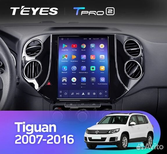 Штатная магнитола VW Tiguan 1 Tesla