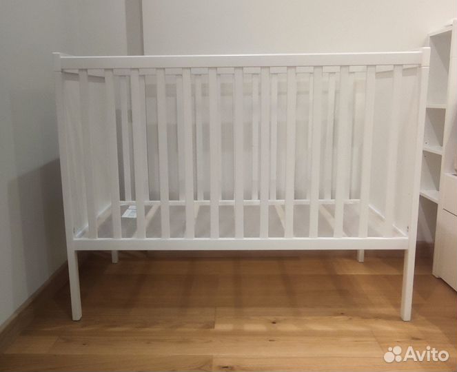 Кроватка икеа сундвик, классическая, белый