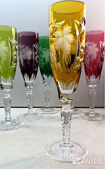 Фужеры под шампанское цветн. Nachtmann. Германия