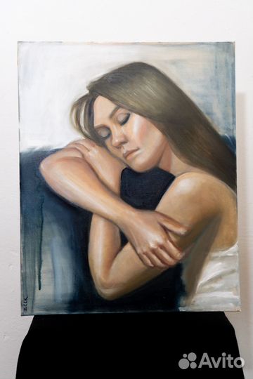 Картина маслом портрет девушки