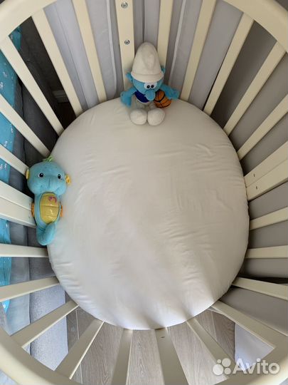 Кроватка-трансформер Ellipsebed (молочный)