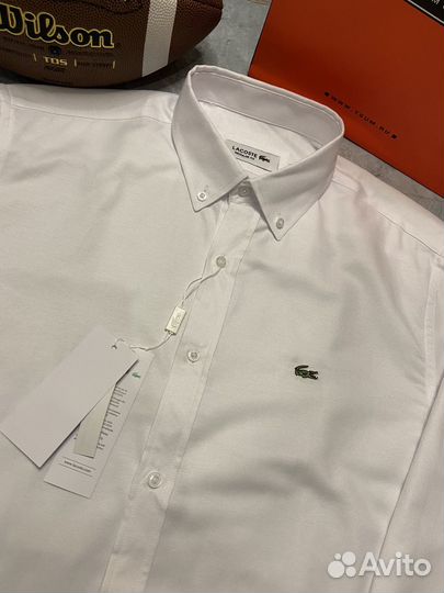 Рубашка белая Lacoste размеры S(46) -2XL(54)