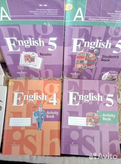 Учебники и книги от дошкольного периода до 5-го кл