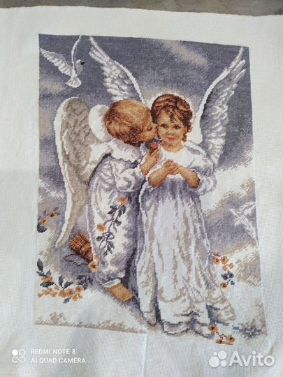 Картина вышитая, полу крест. Ручная работа