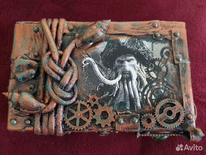 Купюрница Пираты Карибского Моря подарок шкатулка