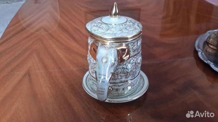 Бокал с крышкой и блюдцем. 0,3л