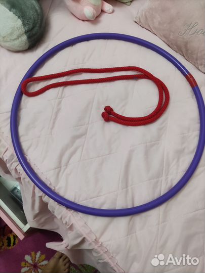 Скакалка и обруч для начинающих гимнасток