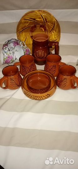 Кружка, бокал, чайный набор, фруктовница