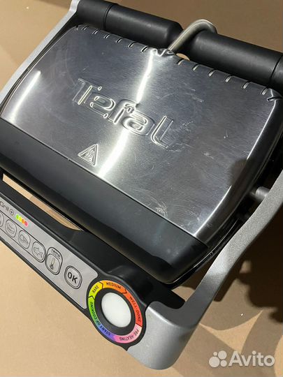 Гриль Tefal OptiGrill+ GC712D34 серебро