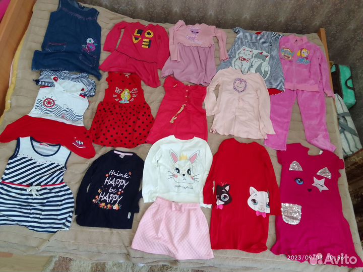 Вещи пакетом на девочку 116р