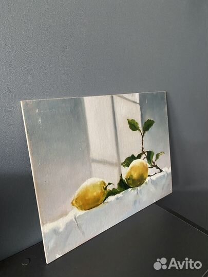 Натюрморт маслом «Лимоны»