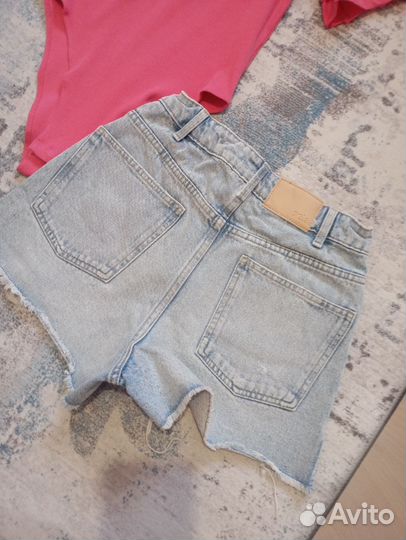 Шорты джинсовые, топ боли, Sela, Zara