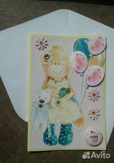 Открытка ручной работы