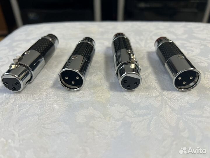 Разъемы xlr латунь покрытие Родий