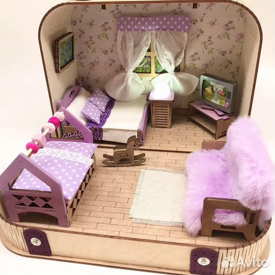 Кукольный домик чемодан «Лавандовое настроение»