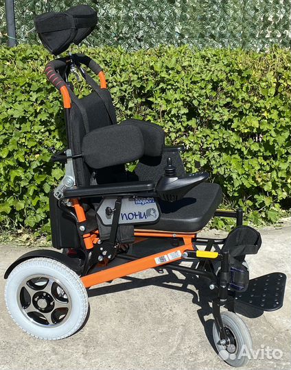 Инвалидная коляска с электроприводом складная пони
