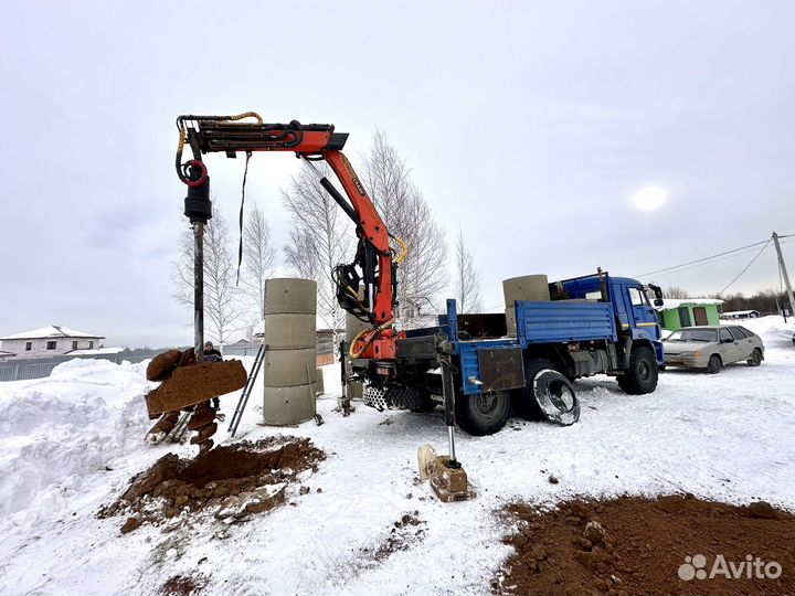 Бурение колодцев и септиков машиной за 1 день