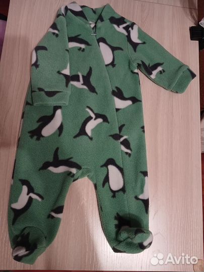 Детский флисовый демисезонный комбинезон