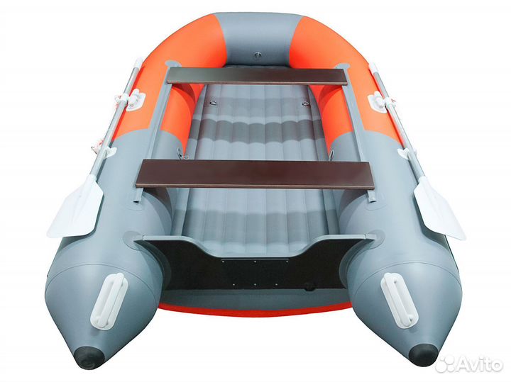 Лодка пвх Gladiator E300SL оранжево/темно-серый