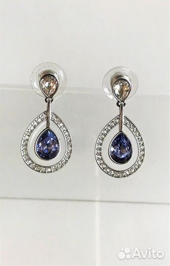Серьги Swarovski Оригинал Пусеты Гвоздики Подвеска