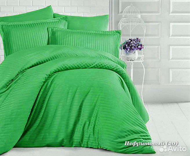 Белье постельное страйп сатин