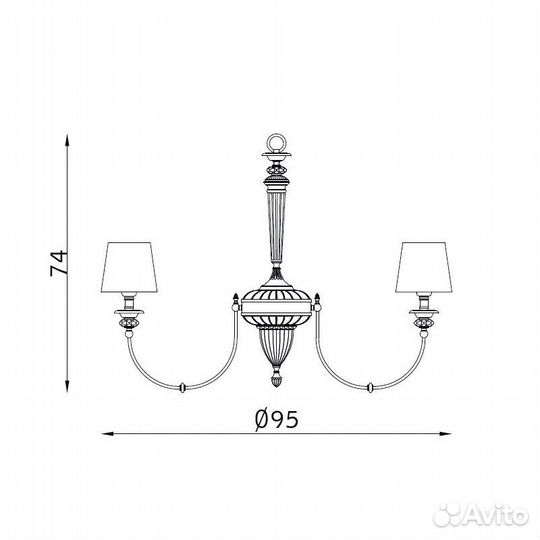 Подвесная люстра Zonca с кристаллами Swarovski