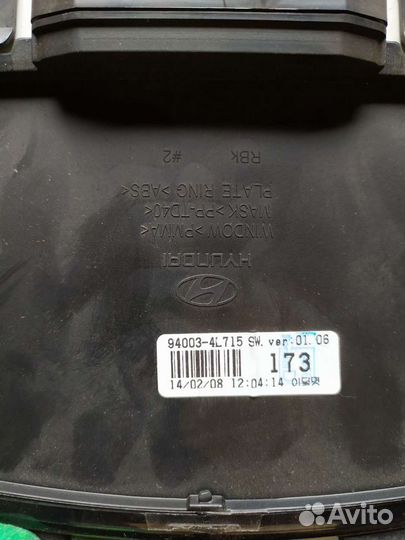 Панель приборов Hyundai Solaris МКПП