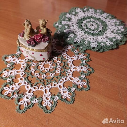 Комплект салфеток фриволите 7 шт. Новый