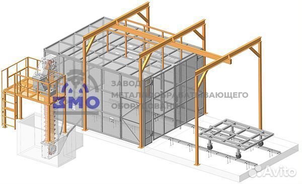 Обитаемая камера дробеструйной очистки