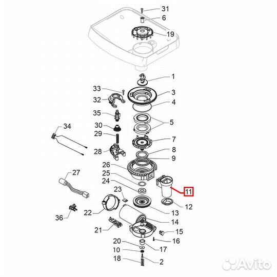 Кофевод горизонтальный кофемолки Saeco/Gaggia