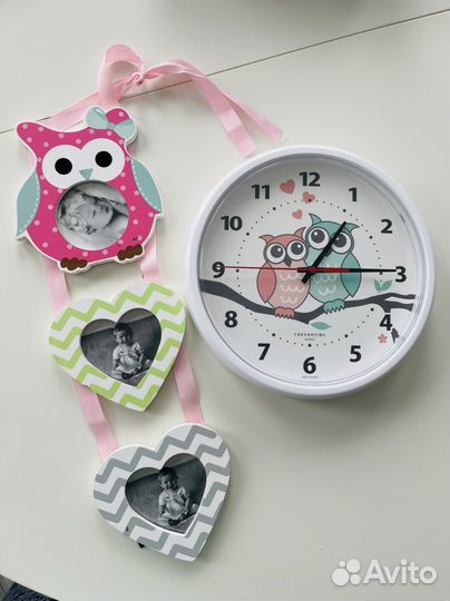 Часы и рамка Совушки. Цена за всё