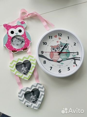 Часы и рамка Совушки. Цена за всё