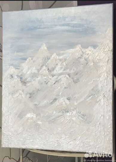 Картина снежные горные вершины 50х40х1,5 см