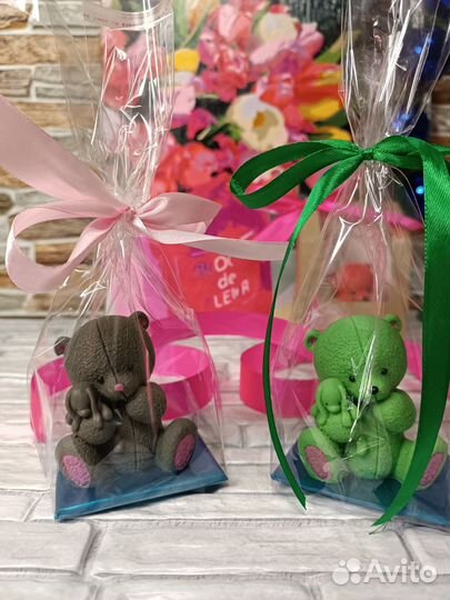 Мыло ручной работы Мишка, Зайка