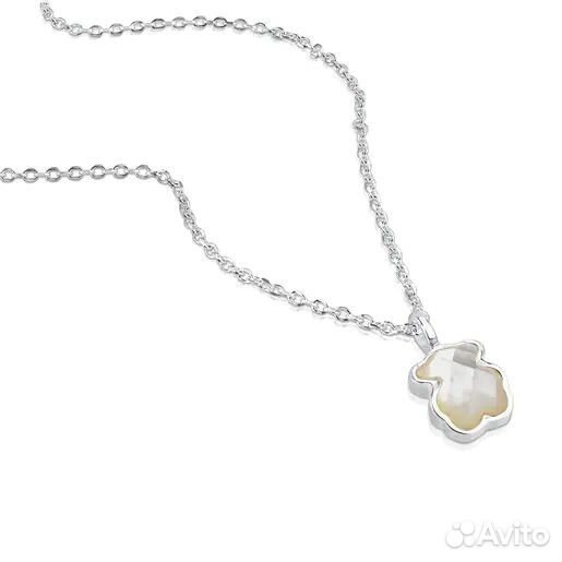 Подвеска с цепочкой Tous белый мишка, оригинал