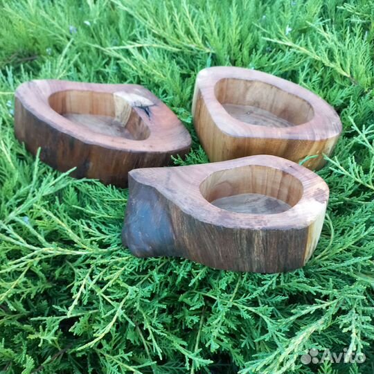 Подсвечник деревянный из массива дерева